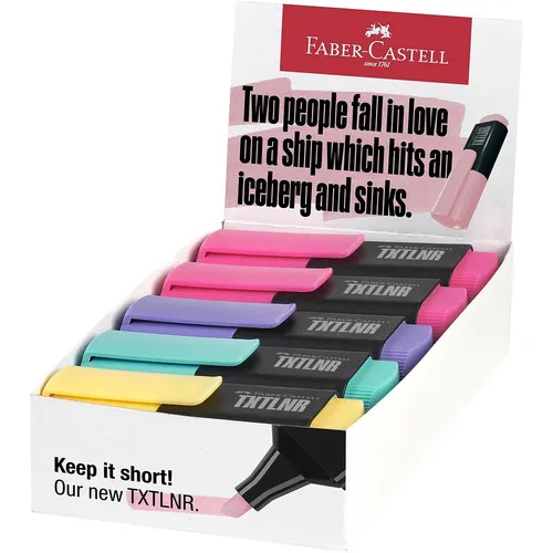 FABER-CASTELL TXTLNR Mini Pastell B Textmarker farbsortiert, 10 St.