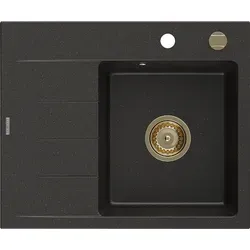 Mexen Ben Granitspüle 1-beckig mit Abtropffläche rechts 600 x 500 mm