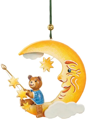 Hubrig Volkskunst Sammelfigur Teddy Traumfänger bunt - Weihnachtsbaumschmuck, farbenfrohe Sammelfigur für festliche Stimmung und liebevolle Dekoration in Ihrem Zuhause.