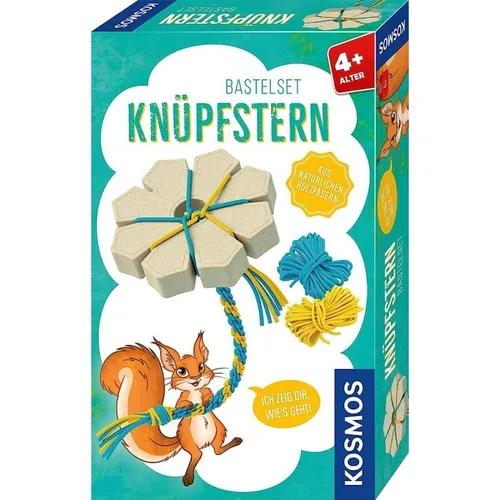 Kosmos Bastelset Knüpfstern, Alter 4+ - Gesellschaftsspiel für Kreativität und Motorik. Ideal für Freundschaftsbänder, mit Bild-für-Bild-Anleitung und nachhaltigem Knüpfstern.