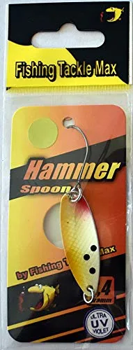 FTM Spoon Hammer 3,3cm 2,4g - Forellenblinker, Farbe:Salmon Yellow White UV/Yellow UV