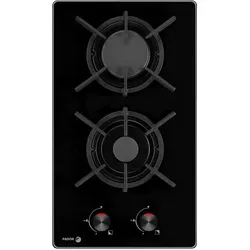Fagor 3MCF-2GSTA, Schwarz, Integriert, 29 cm, Gaskochfeld, Glas, 2 Zone(n) - Schwarz