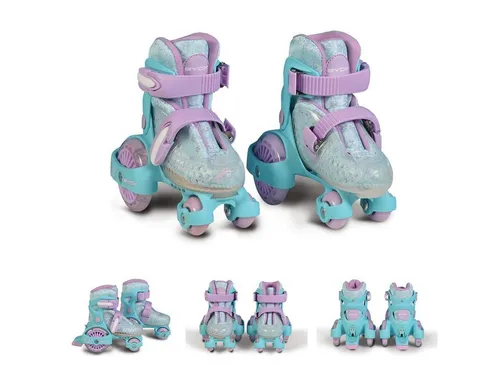Byox Rollschuhe Beetle Größe XS 26-29 - Rollschuhe für Kinder mit PU-Rollen und ABEC-5 Lagern, ideal für sicheres Fahren und Spaß im Freien. Empfohlen ab 3 Jahren, mit Stopper hinten für zusätzliche Sicherheit.