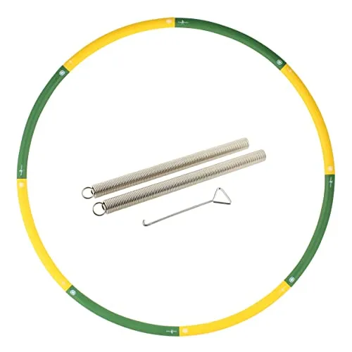 hoopomania Booster Hoop - Hula Hoop für Erwachsene mit 0,85 kg + 2 x 200 Gramm Gewichten - Fitnessreifen mit robustem Metallkern, ideal zum Abnehmen und Rückentraining. Verbrenne bis zu 900 Kalorien pro Stunde und stärke deine Rückenmuskulatur.