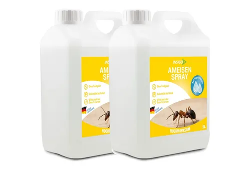 INSIGO Insektenspray Anti Ameisen-Spray Ameisen-Mittel Ungeziefer-Spray, 4 l, 4000 ml, biozidfreie Formel, auf Wasserbasis, geruchsarm, brennt / ätzt nicht