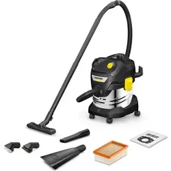 Kärcher Nass-/Trockensauger WD 4 S Go!Further – Schwarz mit Zubehör