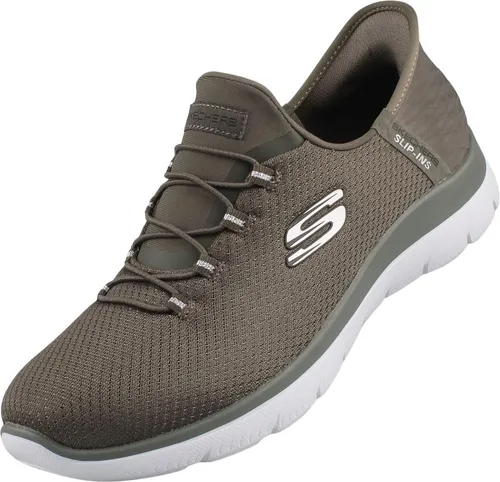 Skechers Summits Diamond Dream Slip-On Damen - Bequeme Freizeitschuhe - Stylische Slipper für Damen in Grün mit Memory-Foam-Fußbett. Ideal für entspannte Freizeitaktivitäten und hohen Tragekomfort.