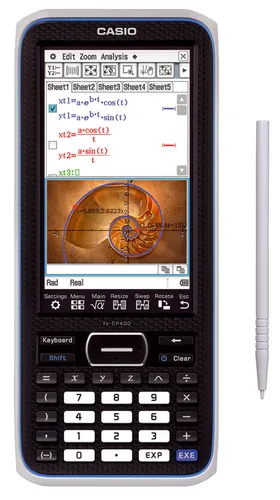 Casio FX-CP400 ClassPad II Grafikrechner - Taschen- & Tischrechner mit großem Farbdisplay und Hintergrundbeleuchtung, ideal für komplexe mathematische Berechnungen und grafikgestützte Aufgaben.