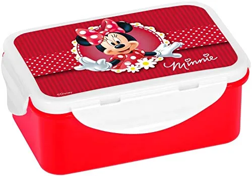 GEDALABELS Disney Minnie Mouse Girl Blume Brotdose, Brotbox, Lunchbox, Lunch-Box, PP, Mehrfarbig, 16x10,5x6,5cm
