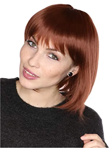 Bob Braun kurzhaar kurze Perücke Volumen Lolita für Fashion Show Alltag C1920