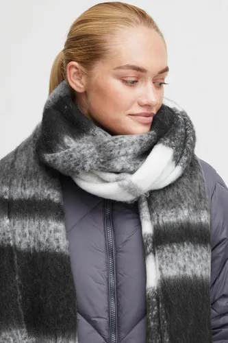 OXMO by OXVivi Damen Schal Grobstrick in Black Mix