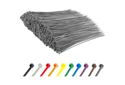 LuxusKollektion Kabelbinder Kabelbinder 1000 Stück 22,2kg Zugfestigkeit UV 200 mm x 4,8 mm Silber