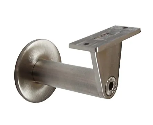 Edelstahl V2A Handlaufhalter HLH-0031 - Gerade Auflage - Handlaufträger für Treppen, robust aus Edelstahl V2A, bietet stabile Wandbefestigung mit maximal 90 mm Wandabstand für sichere Nutzung.