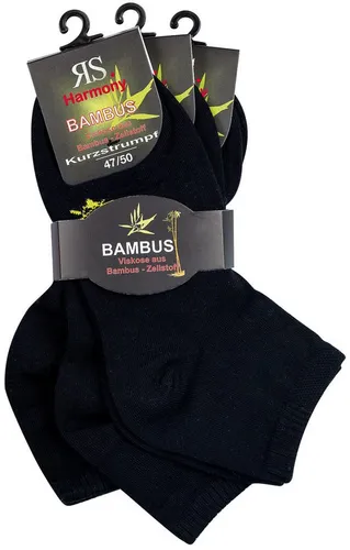 RS Harmony Socken 3 Paar RS. Harmony 31071 Kurzstrumpf BAMBUS weiß Übergröße XL 47-50