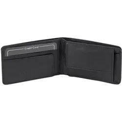 LEAS Minischeintasche mit RFID Schutz aus Echt-Leder, schwarz