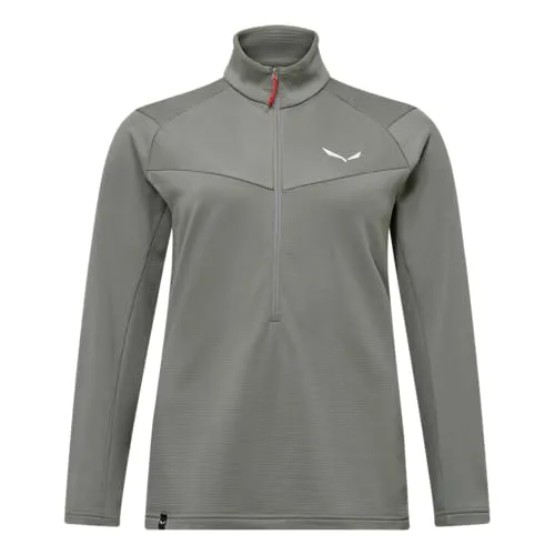 Salewa Women's Puez Cammino PL Half Zip Jacket - Fleecepullover Gr 40 grau - Leichter, warmer Fleecepullover für Damen, ideal für Trekking und Wandern. Stretch-Material sorgt für optimale Bewegungsfreiheit. Farbe: Grau, Größe: 40.