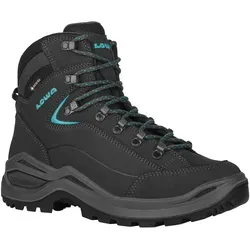Lowa Renegade EVO GTX Mid Ws W - Asphalt/Türkis, 42 EU - Wanderschuhe für Damen, ideal für Alltag und Touren, bieten besten Geh- und Tragekomfort mit hochwertiger Schaft- und Sohlenkonstruktion.