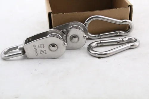 Stück 304 Edelstahl M25 Seilzug Block, Drahtseil zum Aufhängen 2