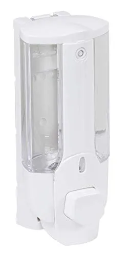 axentia 133170 Hänge-Seifenspender,Weiß,ca. 7,5 x 19 x 8,5 cm