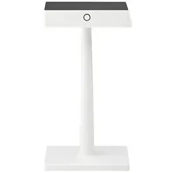 Akku Tischleuchte Nucharge weiß - dimmbar & mobil - Tischleuchte für Innen- und Außenbereich, wiederaufladbar mit bis zu 9 Stunden Leuchtdauer. Ideal für gemütliche Abende und Gartenpartys. In elegantem Weiß, stufenlos dimmbar und mit Smartphone-Ladefunktion.