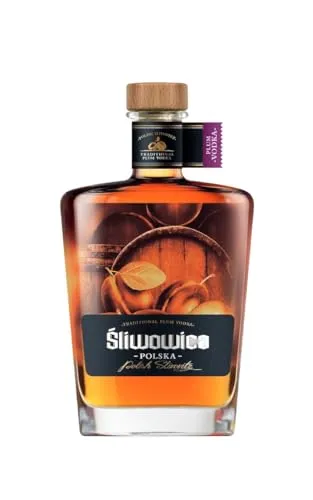 Sliwowica Polska Pflaumen-Wodka 0,7 L, 63% Vol. - Wodka ohne Geschmack, Premium-Sliwowitz aus Polen mit 63% Vol. Ideal für Cocktails oder pur, hergestellt von der traditionsreichen Destillerie seit 1884!