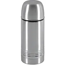 Emsa Thermosflasche Senator 618351600, 0,35 l Edelstahl Isolierflasche - Thermobehälter mit 0,35 l Fassungsvermögen, 12 h heiß und 24 h kalt, 100% dicht dank Safe Loc Klappverschluss, Deckel als Trinkbecher nutzbar, robust und leicht zu reinigen.
