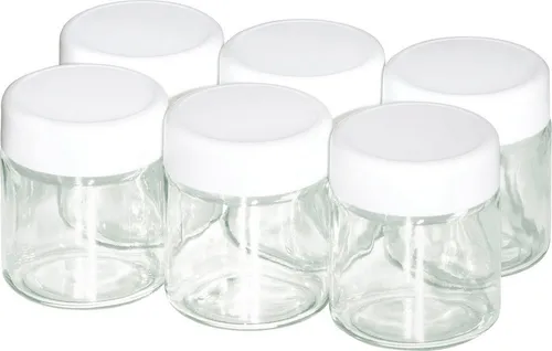 Steba Joghurtbecher Set, 6 Glas-Joghurtbecher à 0,21 Liter - Hochwertige Glas-Joghurtbecher für Joghurtbereiter, spülmaschinengeeignet mit praktischem Schraubverschluss für frischen Genuss.