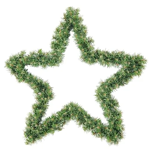 SALCAR 40 cm PVC Weihnachtsstern mit 200 grünen Zweigen von SALCAR