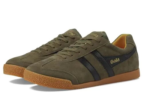 Gola Sneaker Harrier Suede-Leder 2024 - Khakigrün/Schwarz/Gelb Herren Größe 44 (11) - Sneaker mit zeitlosem Design und rutschfester Sohle, ideal für Freizeit und Business. Ein Must-Have für Sneakerfans seit 1968!