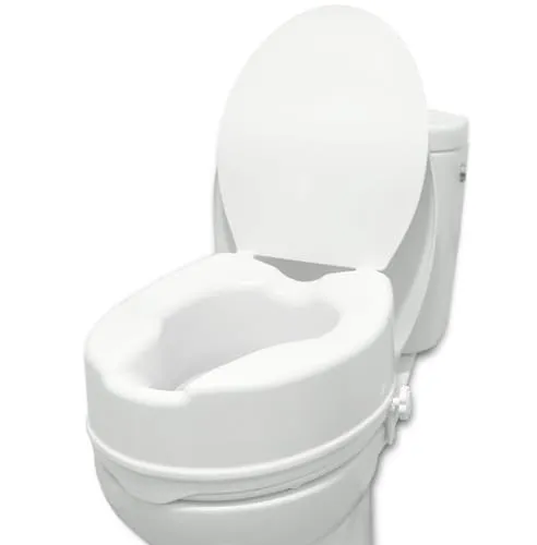 PEPE Mobility Toilettensitzerhöhung mit Deckel 15cm, Weiß - Toilettensitzerhöher für mehr Komfort, ideal für Senioren und Menschen mit Mobilitätseinschränkungen. Stabil und sicher mit einfachen Montageoptionen.