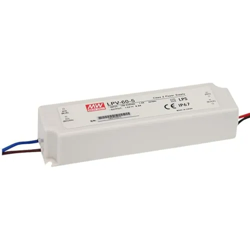 LED Netzteil 60W 12V 5A ; MeanWell, LPV-60-12 ; Schaltnetzteil