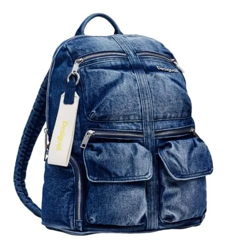 Desigual Women's Accessories Denim Backpack MEDIUM, blau in blau von Desigual