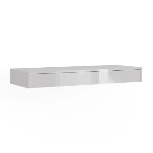 Vicco Bücherregal Sherry Weiß Hochglanz 100 x 12 cm