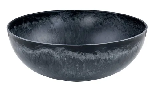 Levandeo® Dekoschale, Schüssel Rund Ø25cm Schwarz Grau Schale Dekoschale Tischdeko