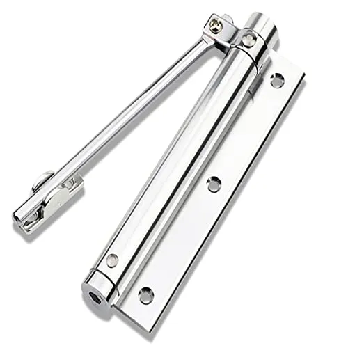 WANLIAN Türschließer Leichte Türschließer aus Edelstahl,automatischer Türschließer, Schließkraft 40 KG einstellbar Federschließer- silver