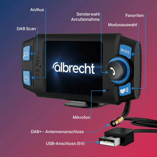 Albrecht DR 55 Mini DAB+ Empfänger mit Bluetooth