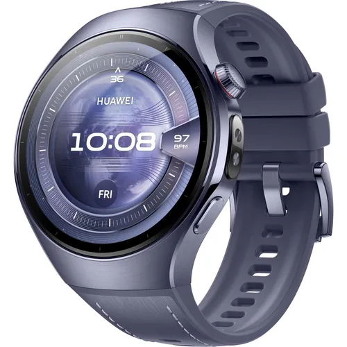 Huawei Watch 5 46mm Rates-L39L in Grau-Purpur - Smartwatch mit umfangreichen Gesundheitsfunktionen und elegantem Design, ideal für Fitness-Enthusiasten und modebewusste Nutzer.