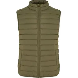 Urban Classics Basic Light Weight Vest darkolive, M - Herren-Westen für Layering und Outdoor, leicht und ideal für kalte Tage oder Übergangszeiten, vielseitig kombinierbar mit Hemden und Pullovern.