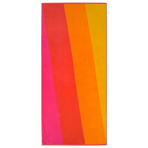 Dyckhoff Strandtuch Sunset bunt 80 x 180 cm - Handtuch in leuchtenden Farben, ideal für Strand und Pool, schnell trocknend und besonders saugfähig.