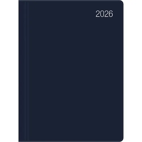 Zettler Taschenkalender blau 1W/2S 2026 – Timer 10 × 14 cm, 1 Woche auf 2 Seiten, flexibler Kunststoffeinband, FSC-zertifiziert
