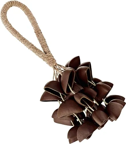 Sonic Energy Bendo Nussschalen Shaker – Ca. 25 cm – Soundeffekt-Instrument für Therapie und Percussion – Mit Handgelenkband (SBR)