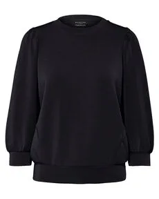 Damen Sweatshirt SLFTENNY 3/4-Arm L - Shirts & Tops – Der Slftenny Pullover von Selected Femme überzeugt mit feuchtigkeitsabsorbierenden Fasern und lässigen Rippbündchen für einen entspannten Look.