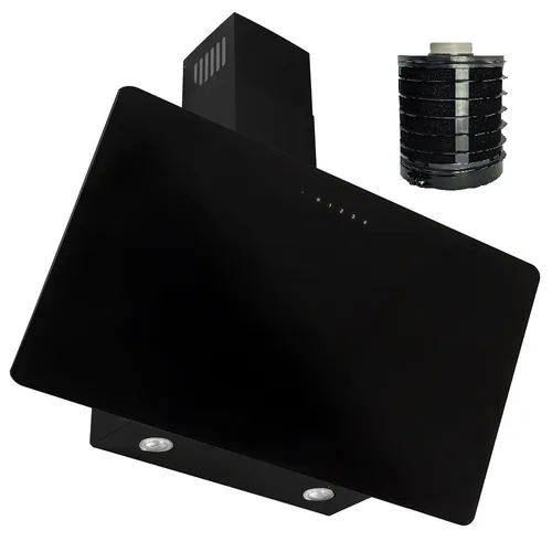 UMLUFT Kopffreie Dunstabzugshaube+LONG LIFE Wandhaube WARTUNGSFREI 90cm, schwarz