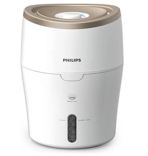 PHILIPS HU4811/10 Series 2000 Luftbefeuchter - Luftbefeuchter mit NanoCloud Technologie, befeuchtet effektiv Räume bis 38 m² mit bis zu 99% weniger Bakterien und ohne weißen Staub.