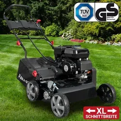 BRAST Benzin Vertikutierer 40212s ESTART mit Elektrostart - Der BRAST Benzin Vertikutierer 40212s ESTART bietet eine Vertikutierbreite von 40 cm und ist ideal für Rasenflächen bis 2.000 m². Mit komfortablem Elektrostart und kraftvollem 4,5 kW Motor sorgt er für effizientes Rasenpflege. TÜV-geprüfte Qualität!