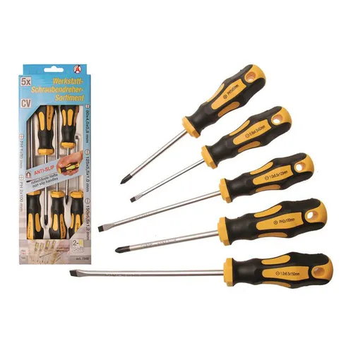 BGS-7946 I Werkstatt-Schraubendreher-Satz, mit rutschfesten Heften, 5-tlg.