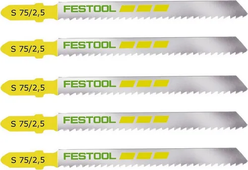 FESTOOL Stichsägeblatt, Holz-Feinschnitt S 75/2,5, 5Stk. - NF: 204256