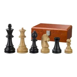 Philos Schachfiguren Ludwig XIV - Staunton Stil - Gesellschaftsspiel mit kunstvoll geschnitzten Holzfiguren, ideal für Schachliebhaber und Sammler, Königshöhe 83 mm.