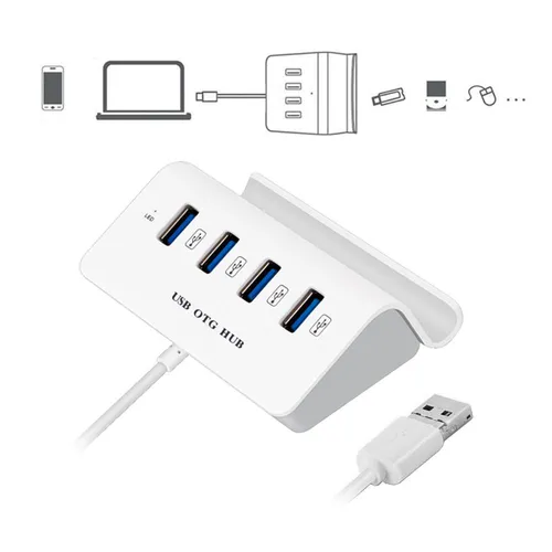 A37C 2in1 OTG Hub Kabel – USB & Micro-USB Adapter mit Handyhalter, Datenübertragung für Smartphone & Tablet