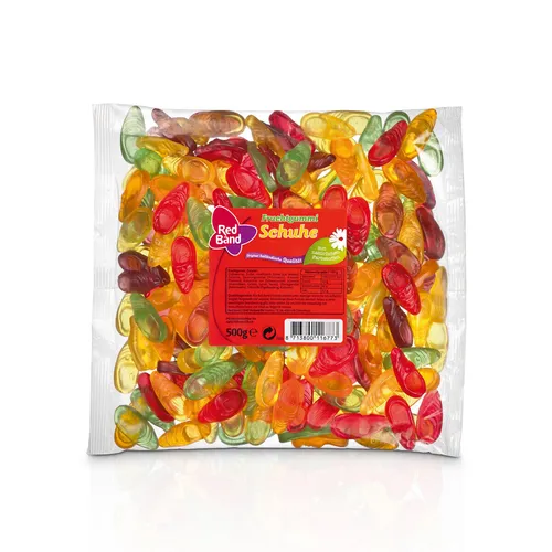 Red Band Fruchtgummi Schuhe fruchtig süß 5fach sortiert 500g